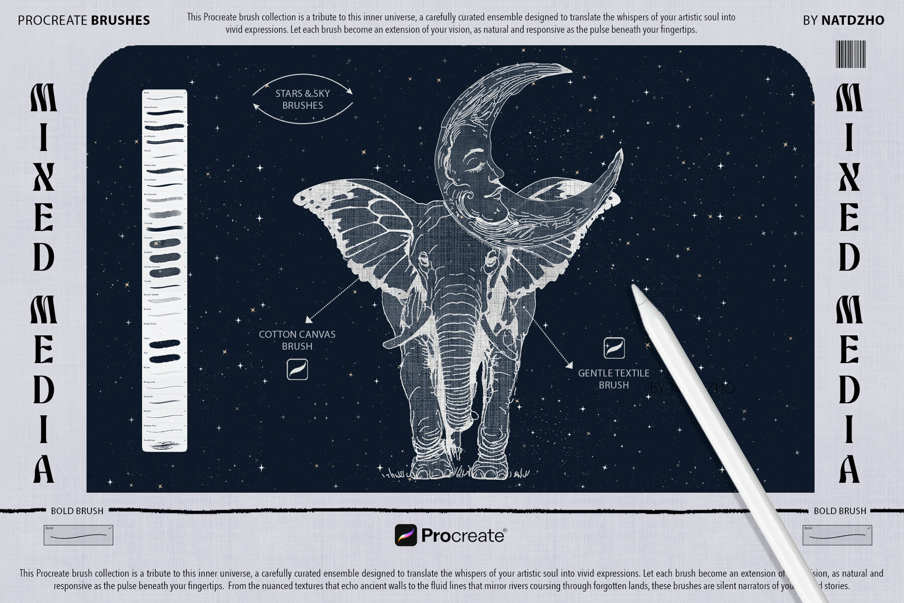 Mixed Media Procreate Brushes 1