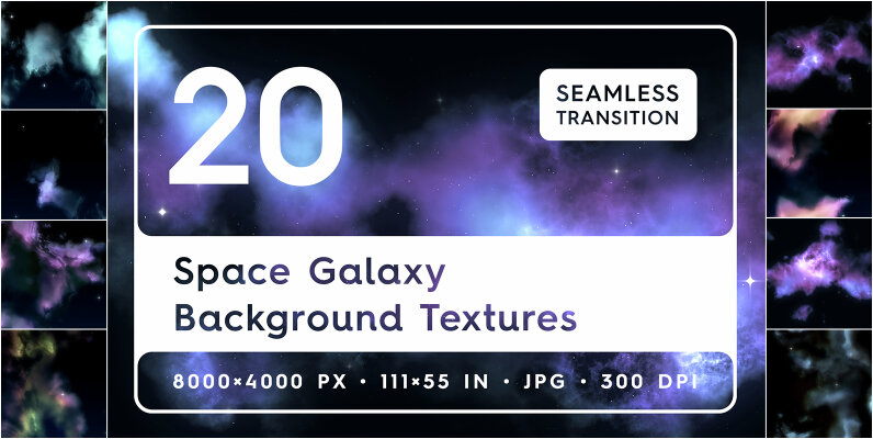 20 Space Galaxy Backgrounds Textures