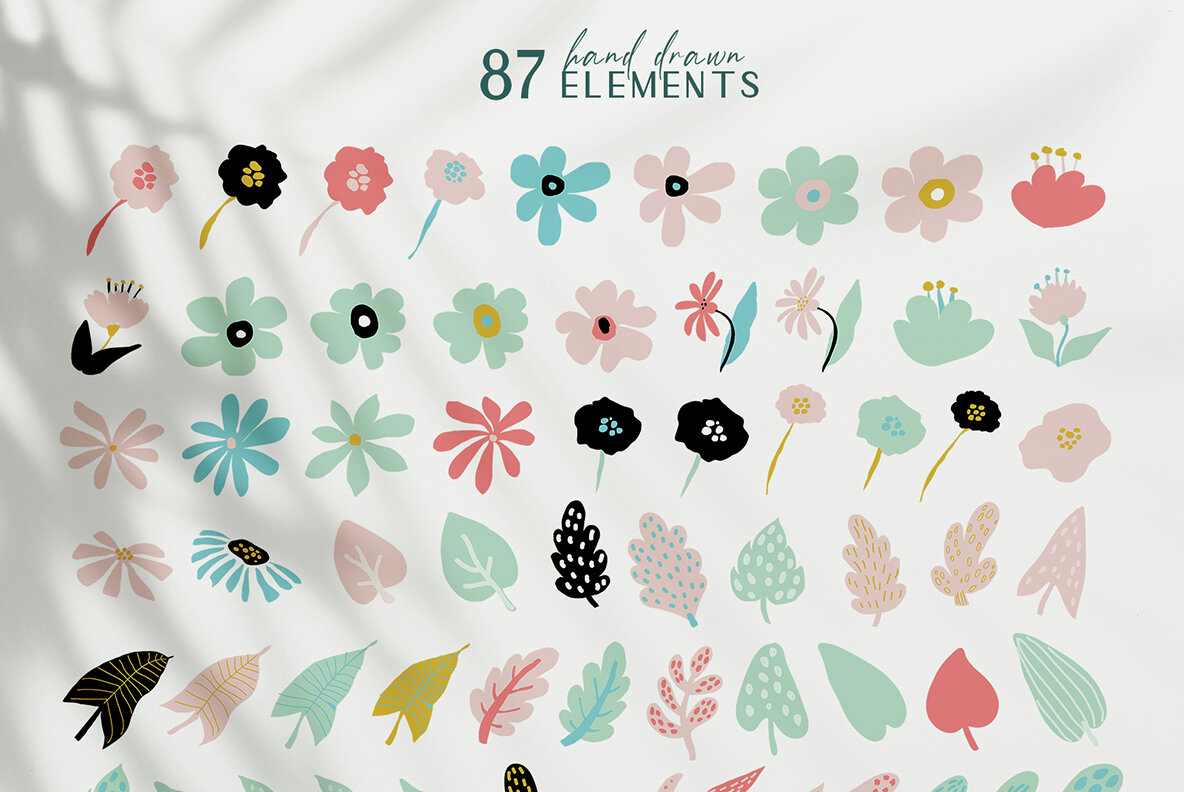 Abstract Floral Patterns Collection 9