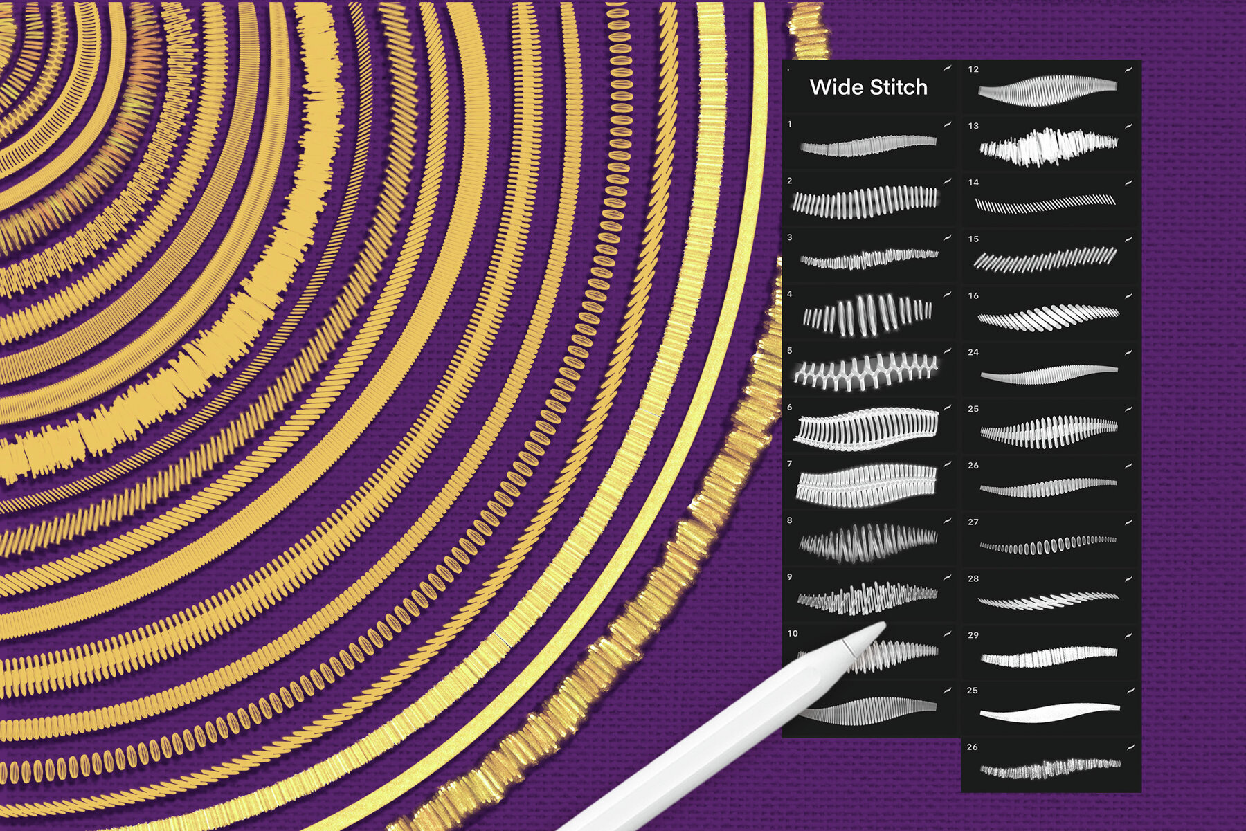 Procreate Magic Stitches and Patterns Brushes 2