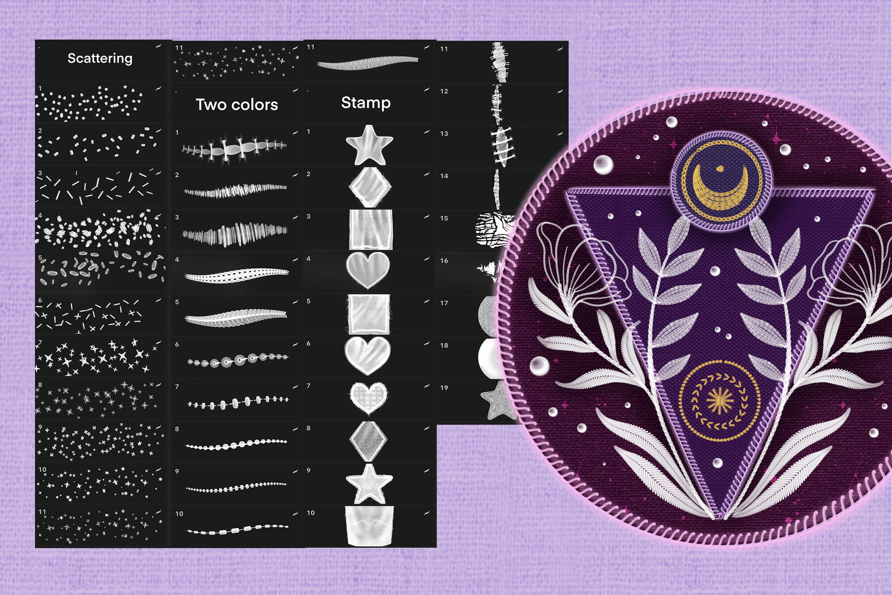 Procreate Magic Stitches and Patterns Brushes 4
