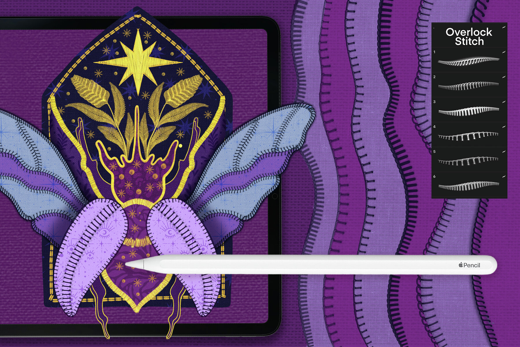 Procreate Magic Stitches and Patterns Brushes 8