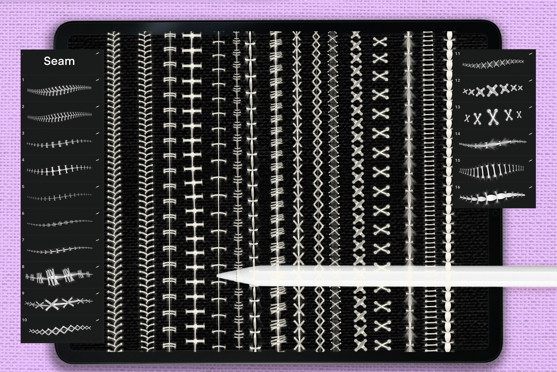 Procreate Magic Stitches and Patterns Brushes 9