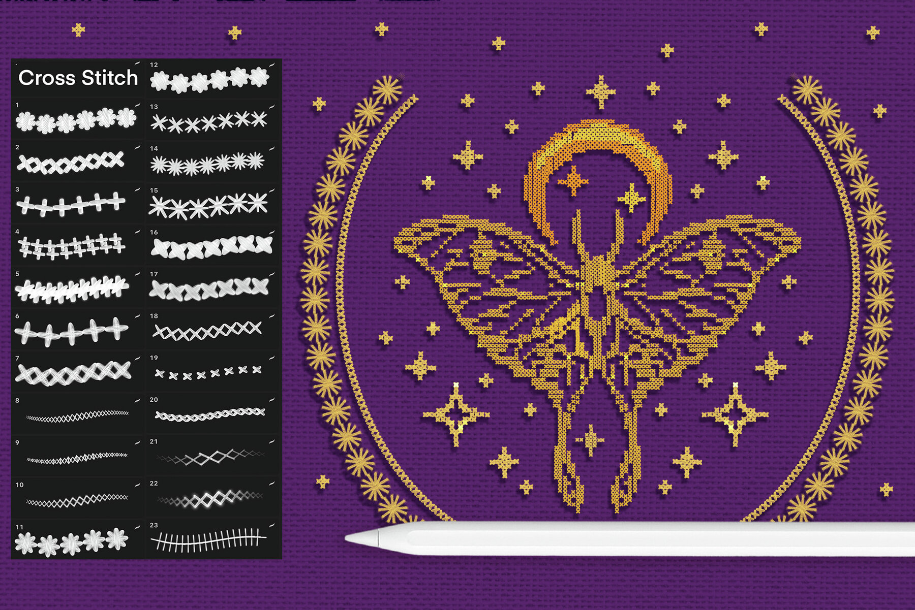 Procreate Magic Stitches and Patterns Brushes 11