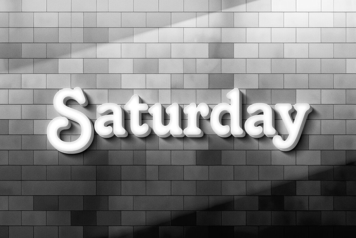 Bright Retro 3D Sign Mockups 2