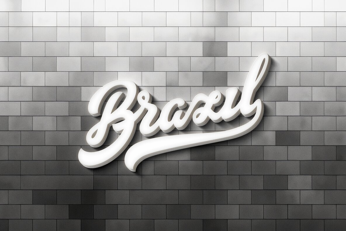 Bright Retro 3D Sign Mockups 6