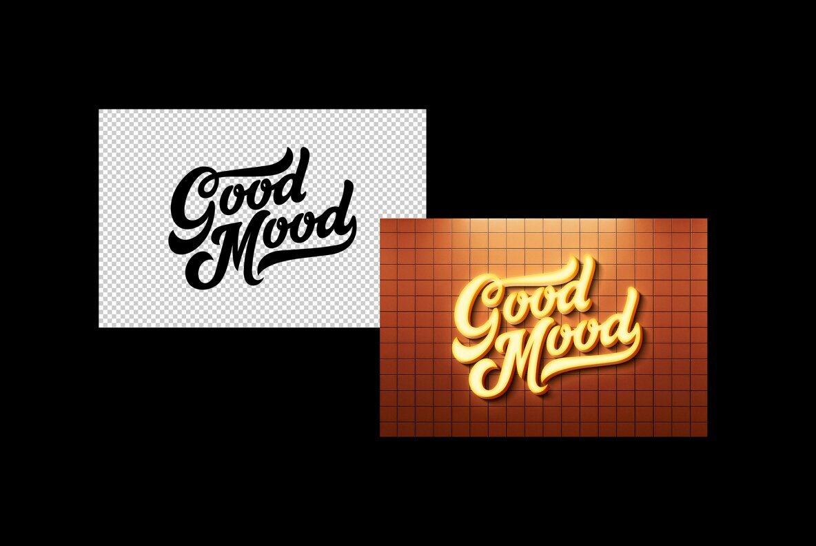 Bright Retro 3D Sign Mockups 7