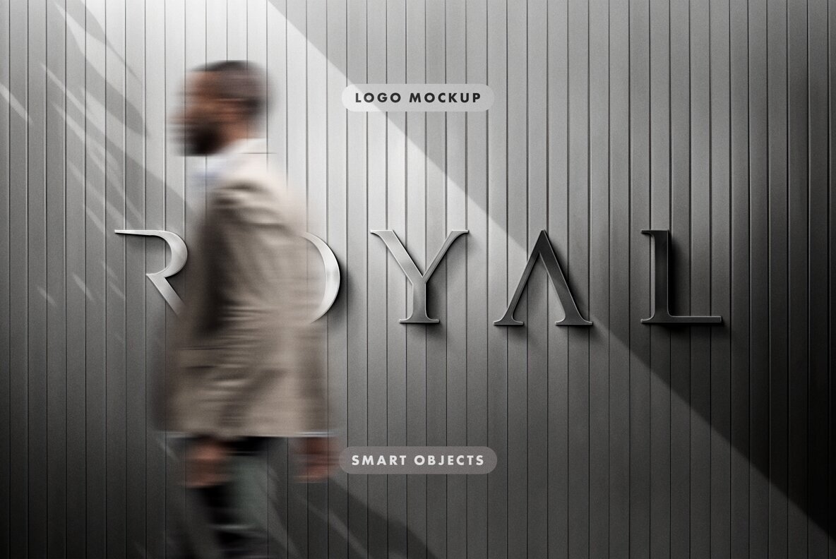 Polished Steel Logo Mockup 1