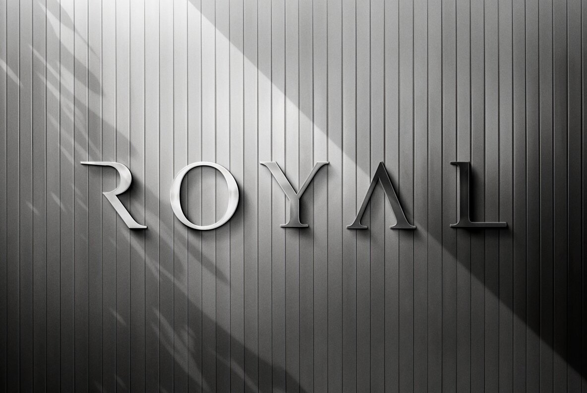 Polished Steel Logo Mockup 5