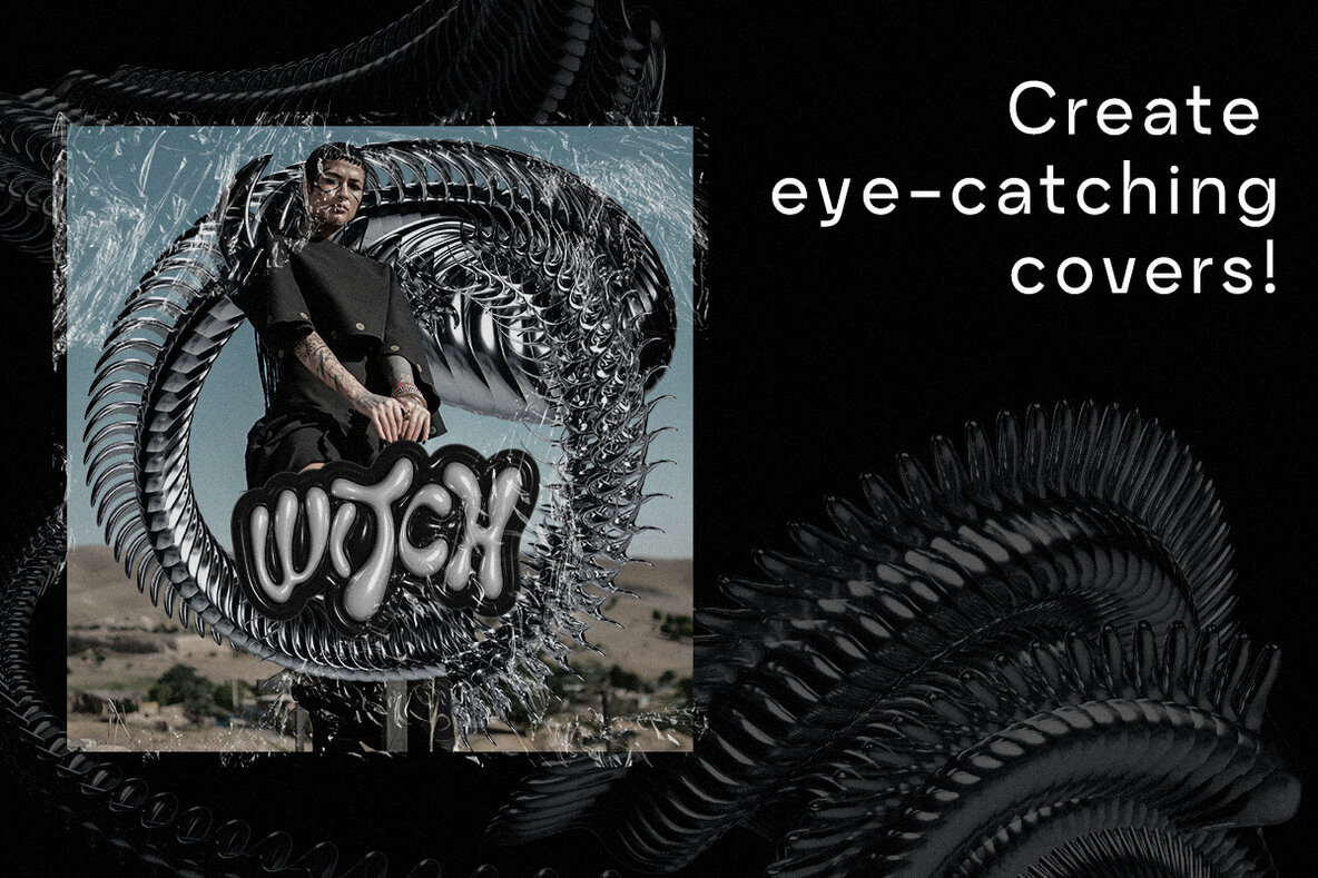 Chrome Elements   3D Abstract Shapes 4