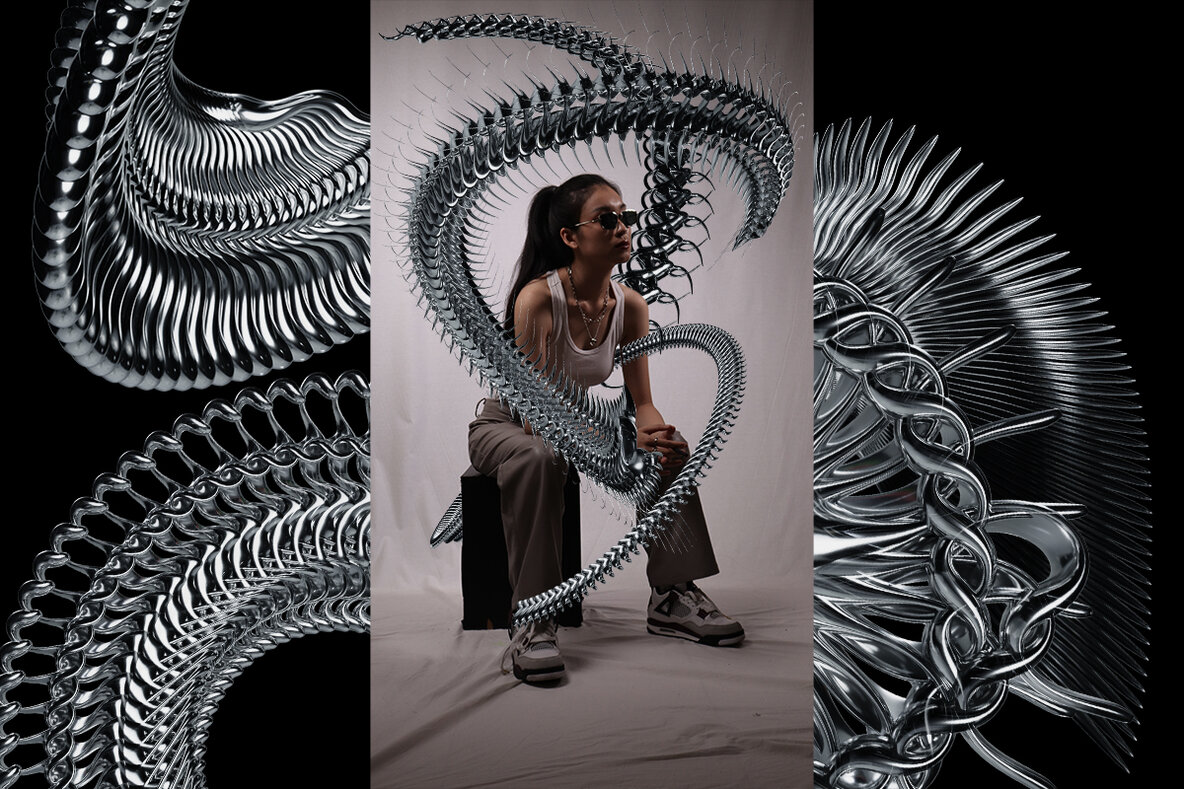 Chrome Elements   3D Abstract Shapes 5