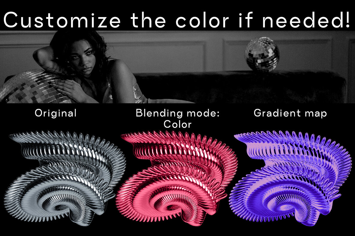 Chrome Elements   3D Abstract Shapes 6