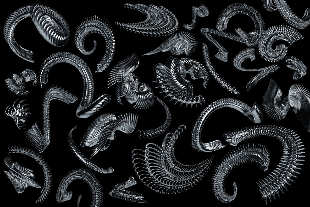 Chrome Elements   3D Abstract Shapes 7