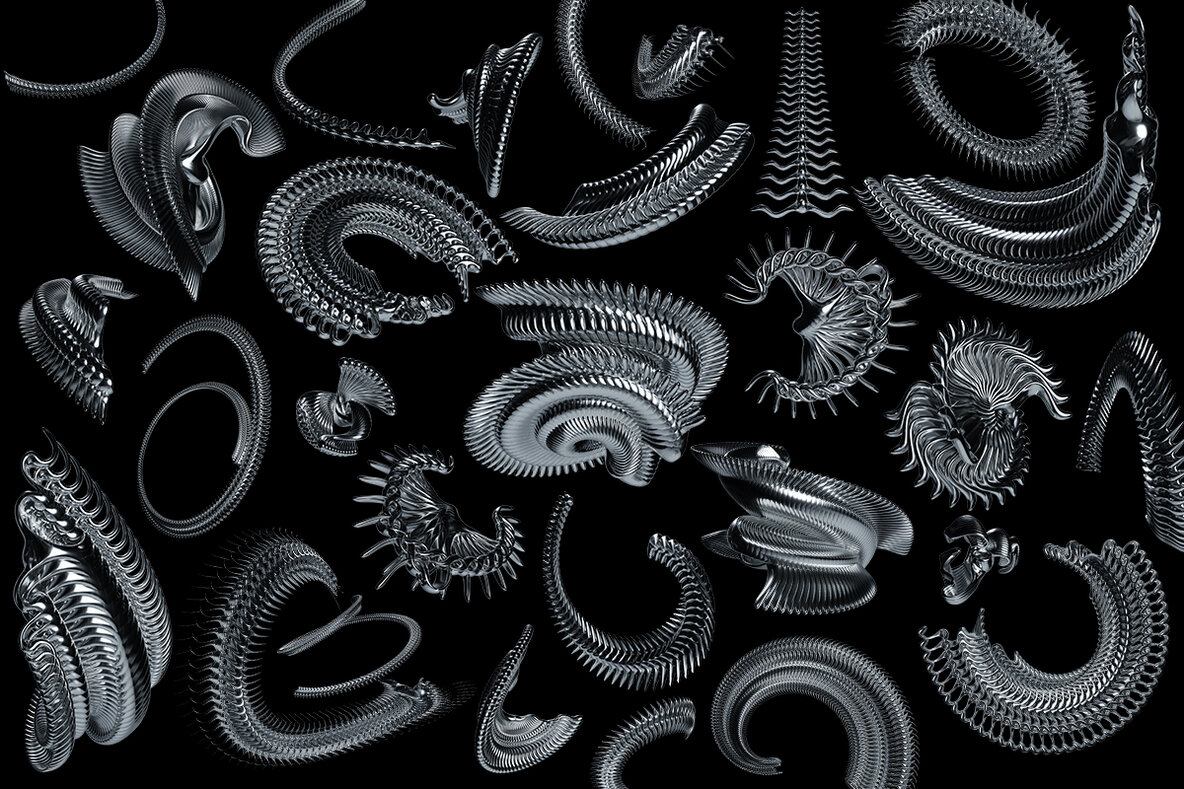 Chrome Elements   3D Abstract Shapes 8