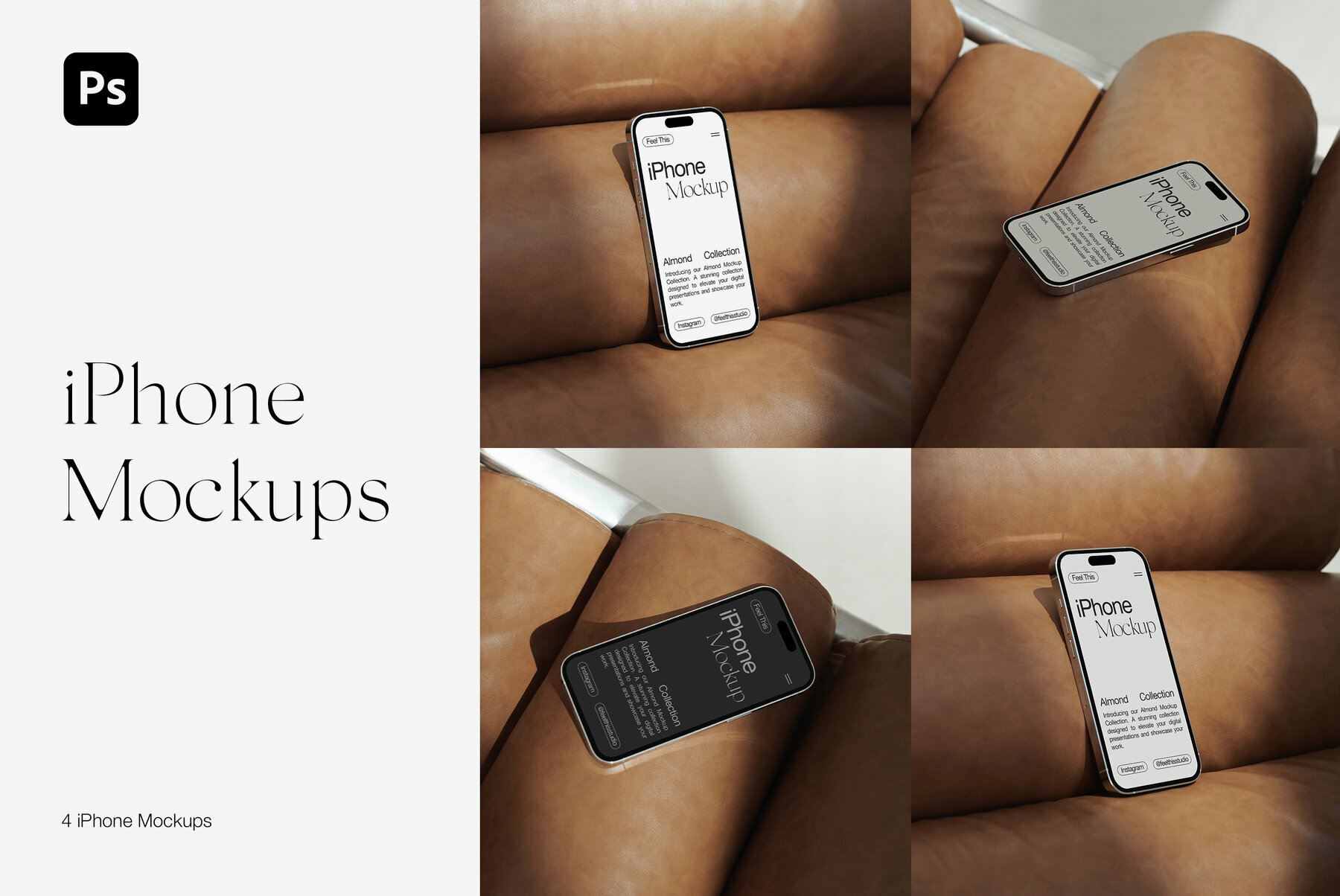 iPhone 14 Pro Silver Mockups 1