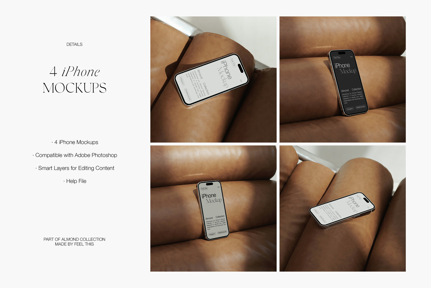 iPhone 14 Pro Silver Mockups 5