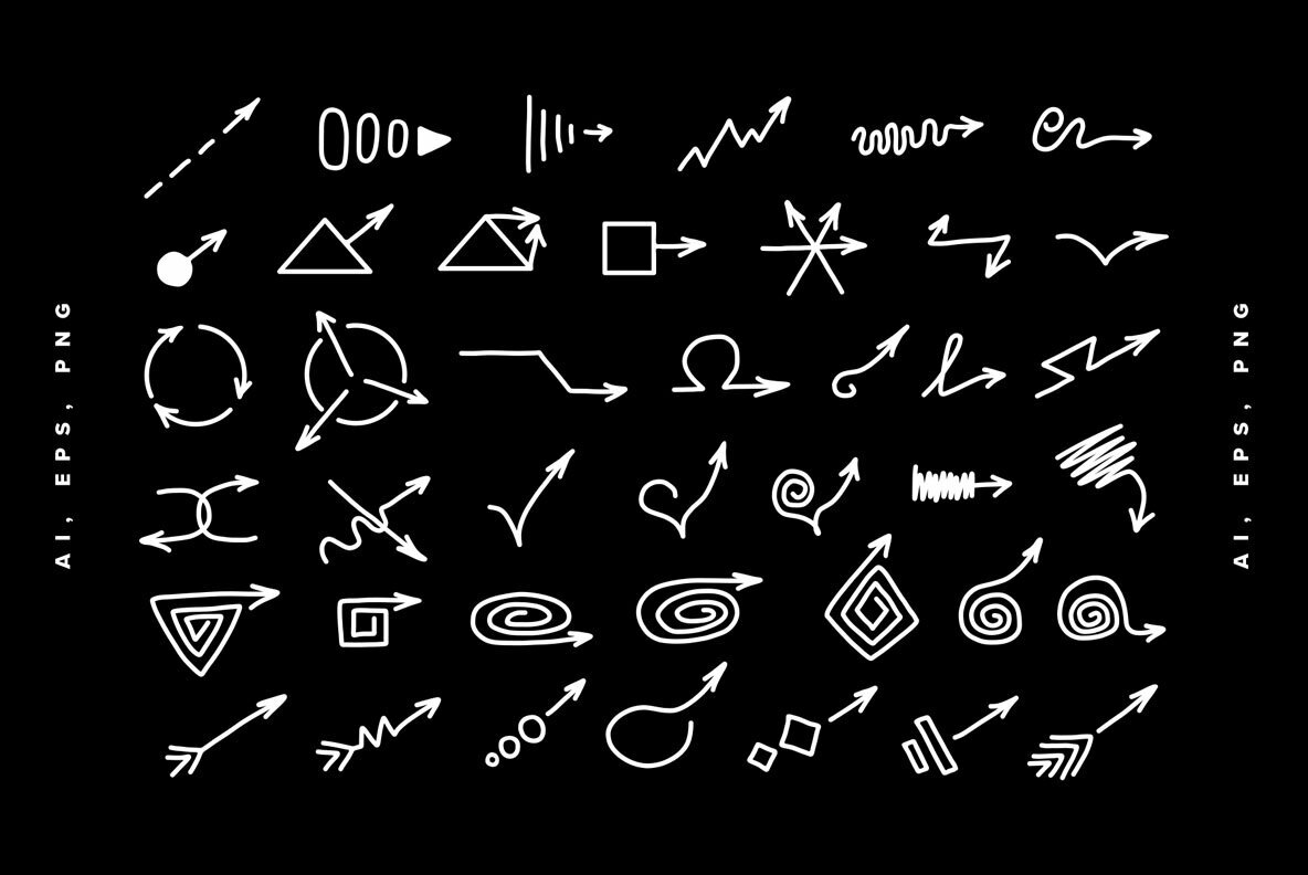 Hand Drawn Vector Arrows 3