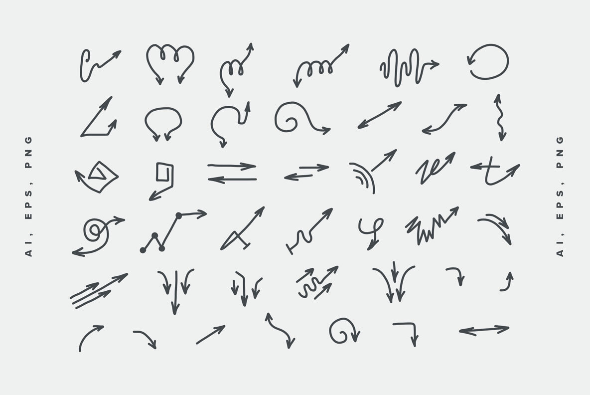 Hand Drawn Vector Arrows 4