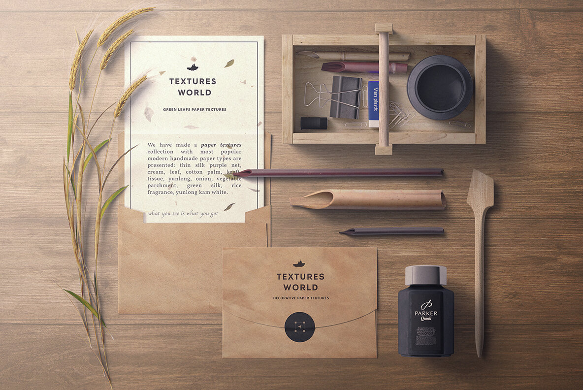 20 Green Leafs Paper Textures 7