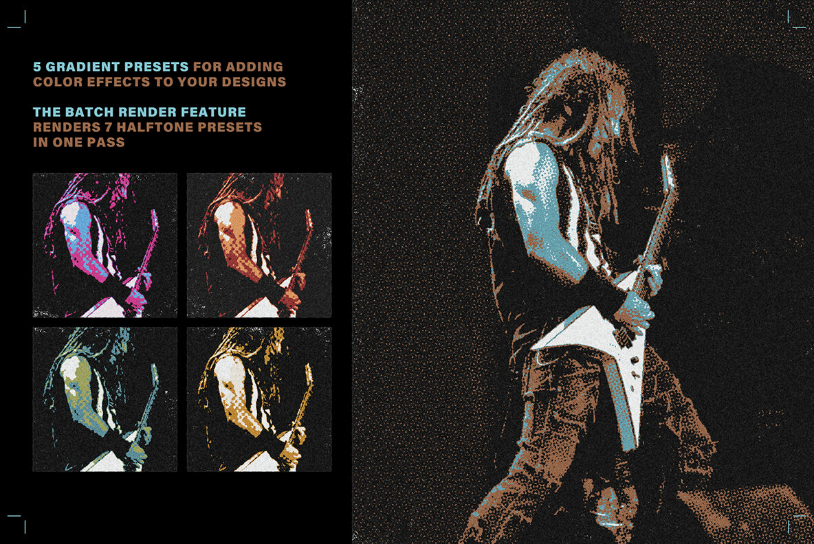 Razor Stencil Halftone Effect Action 4