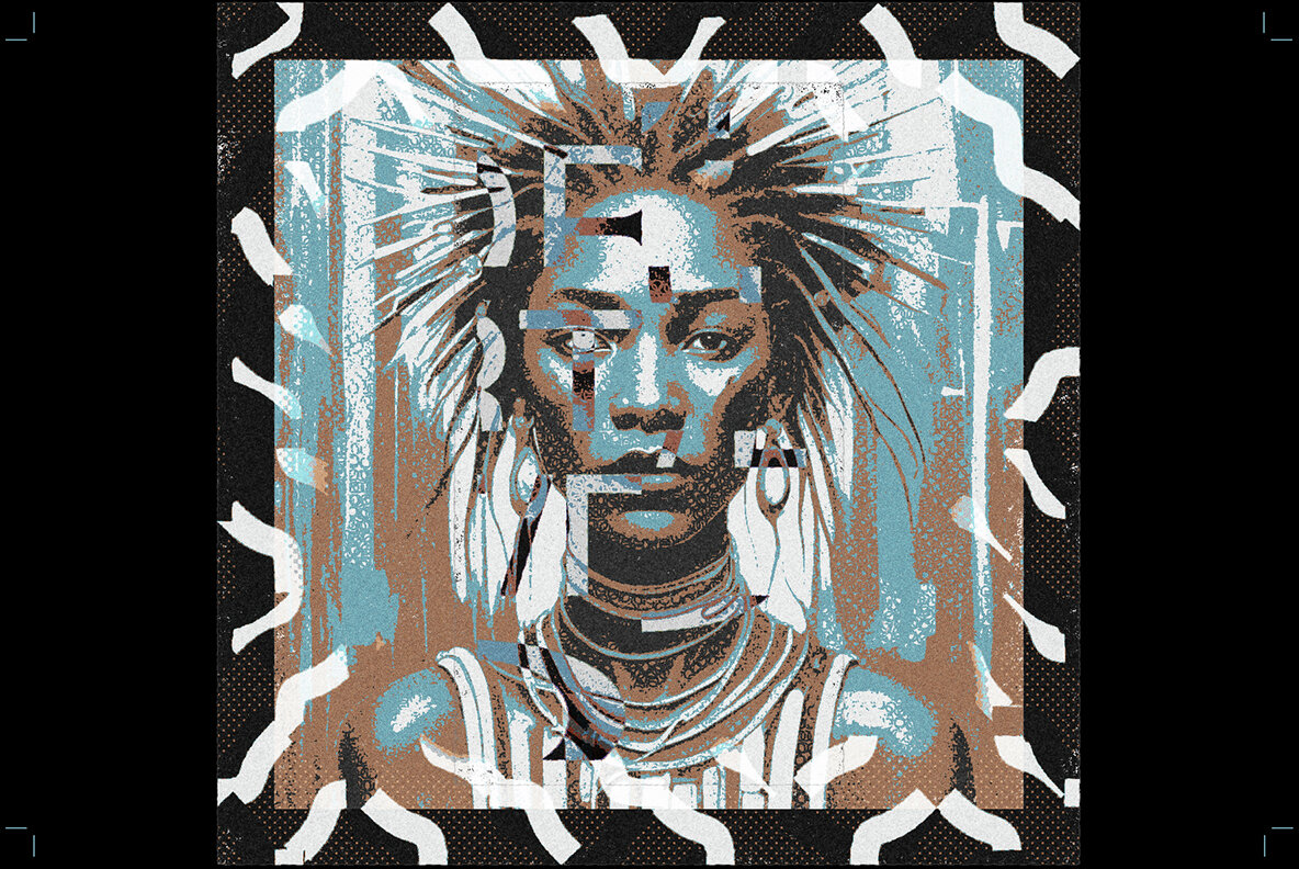 Razor Stencil Halftone Effect Action 6