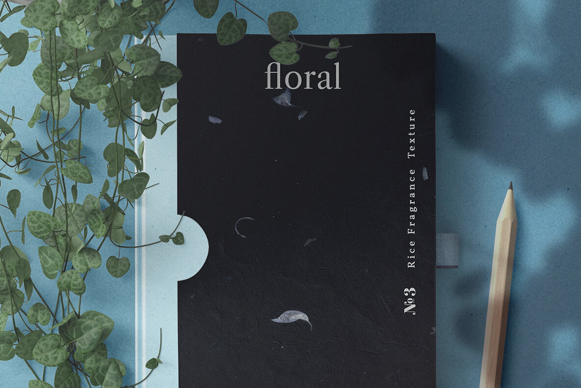 20 Blue Petals Black Paper Textures 3