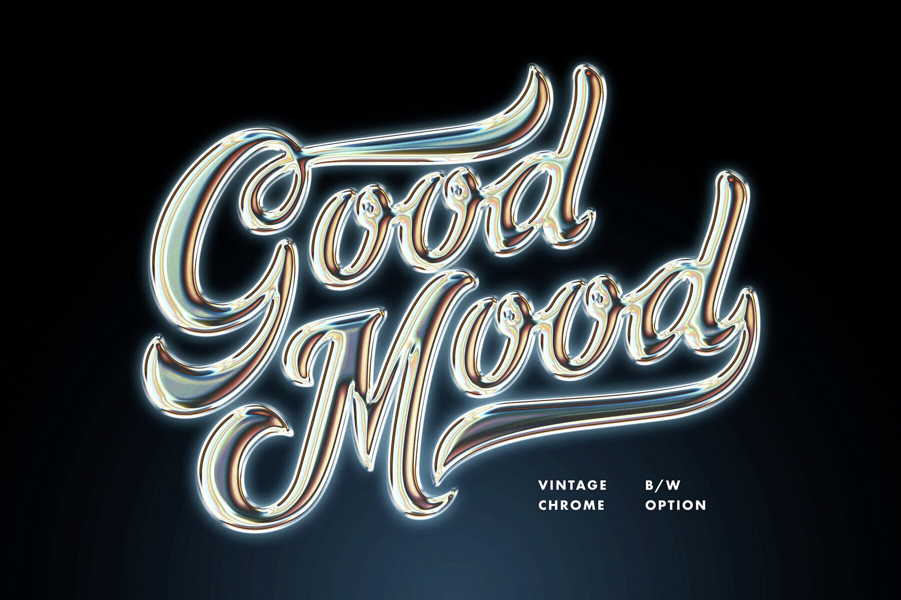 Vintage Gleam Chrome Text Effect 1