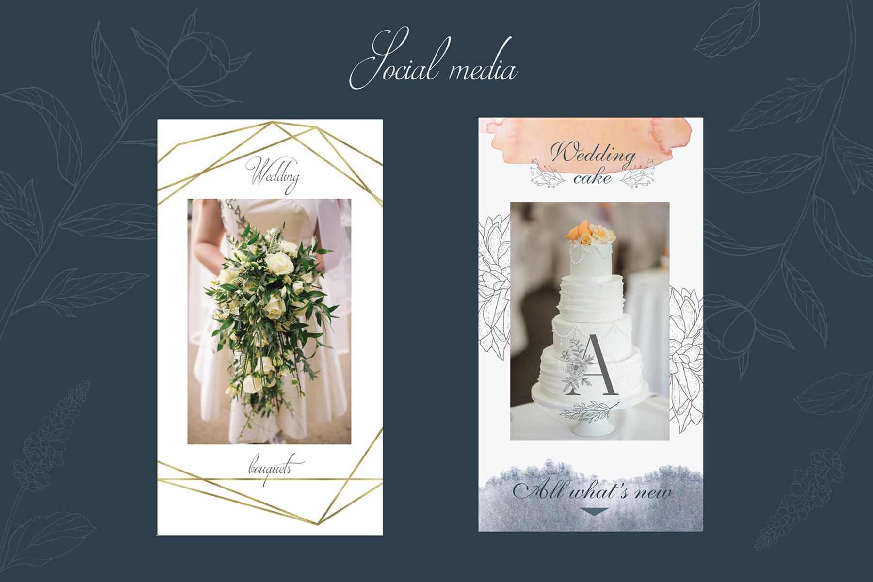 Blush   Navy Blooming Alphabet 17