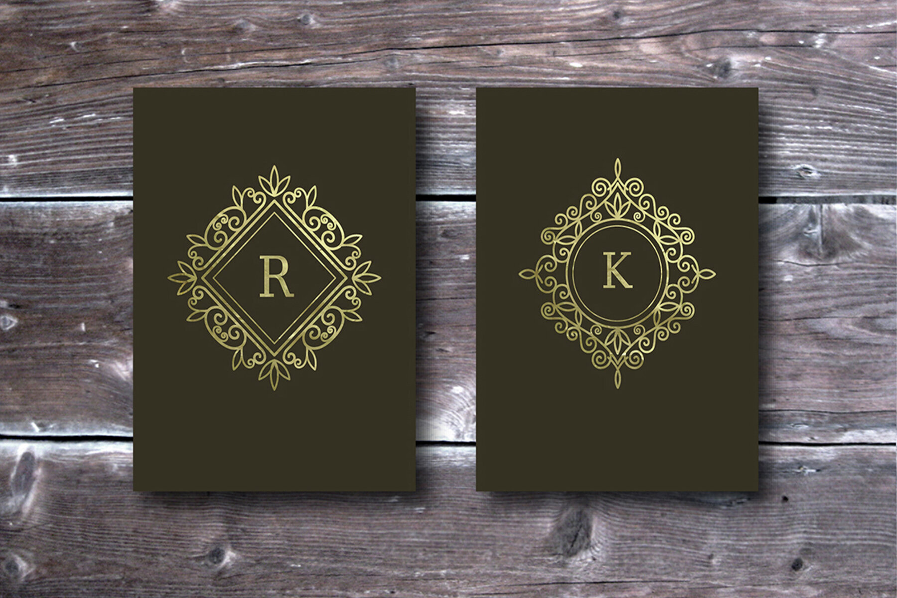 Vintage Frames and Monogram Set 2