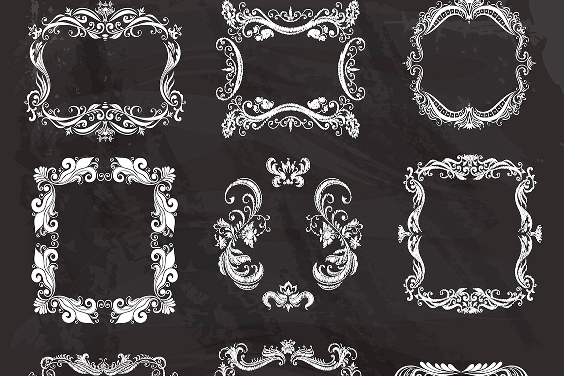 Vintage Frames and Monogram Set 9