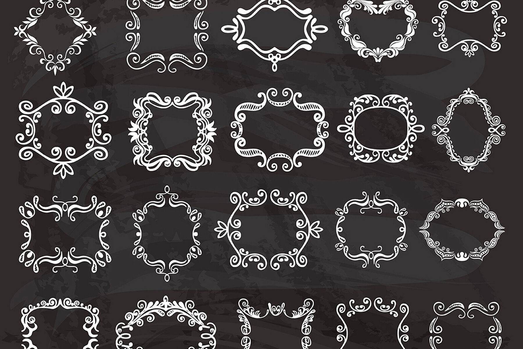 Vintage Frames and Monogram Set 12