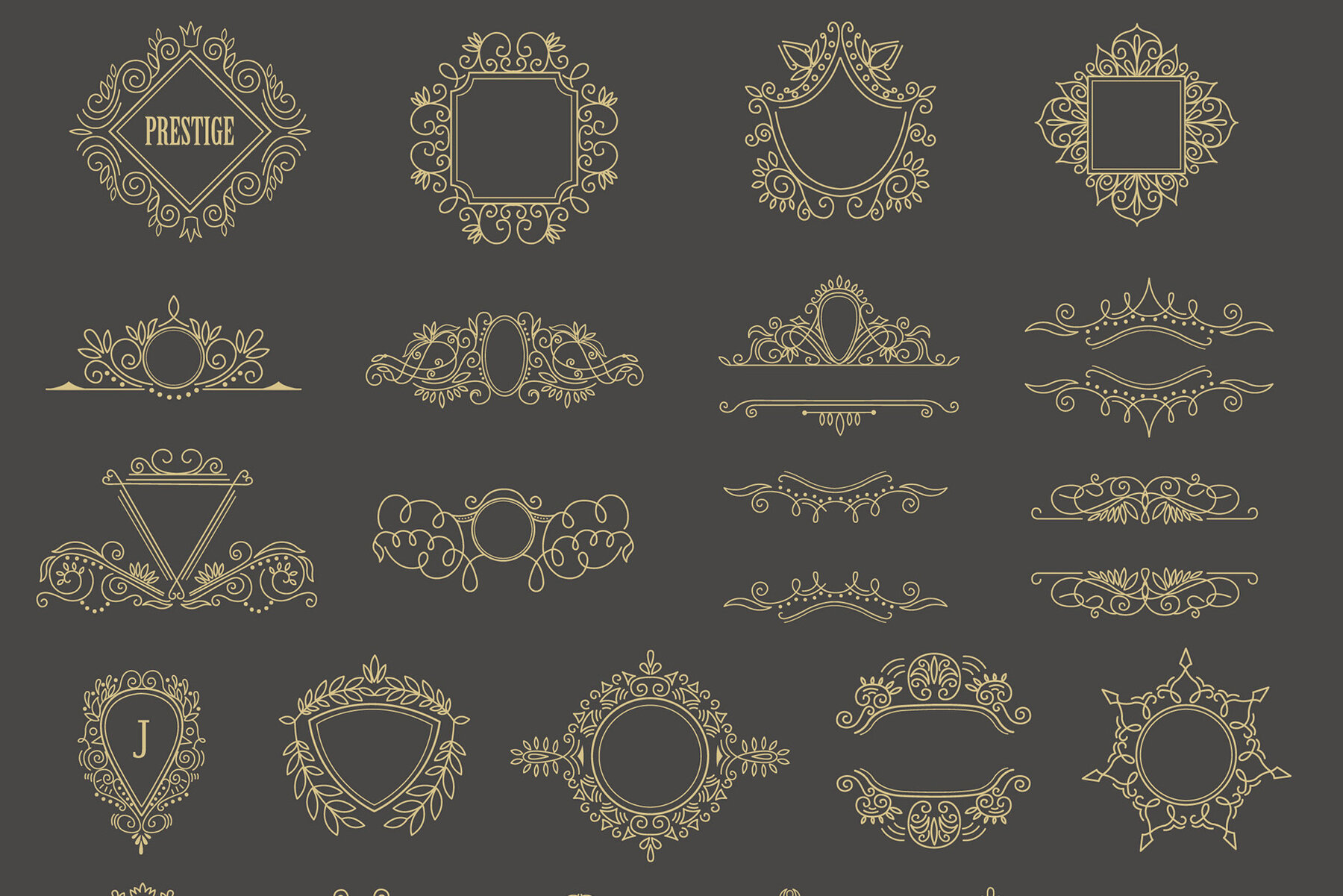 Vintage Frames and Monogram Set 17