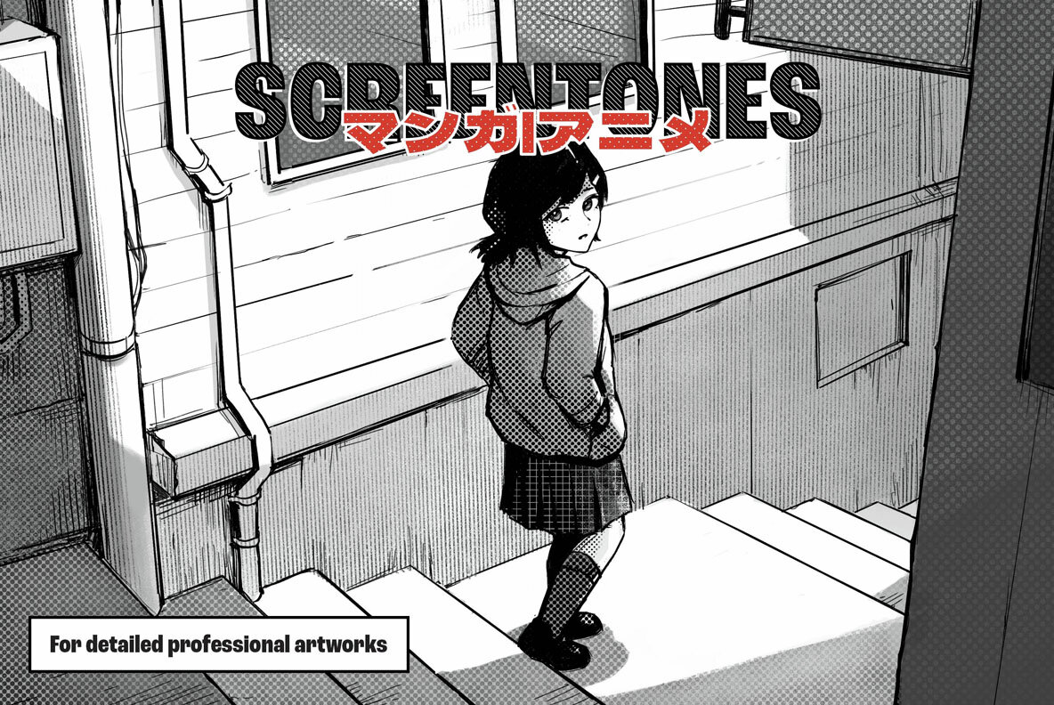 Manga Screentone Brushes for Clip Studio Paint 5