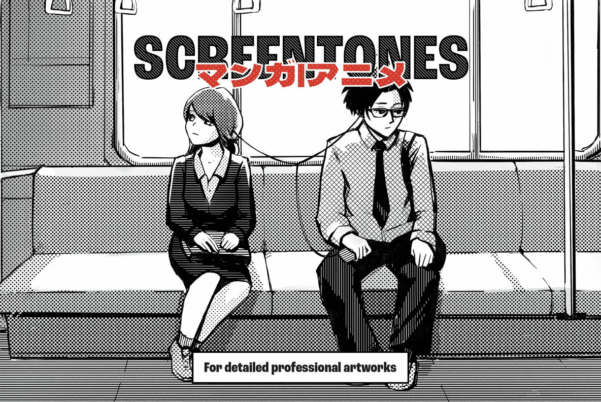 Manga Screentone Brushes for Clip Studio Paint 8