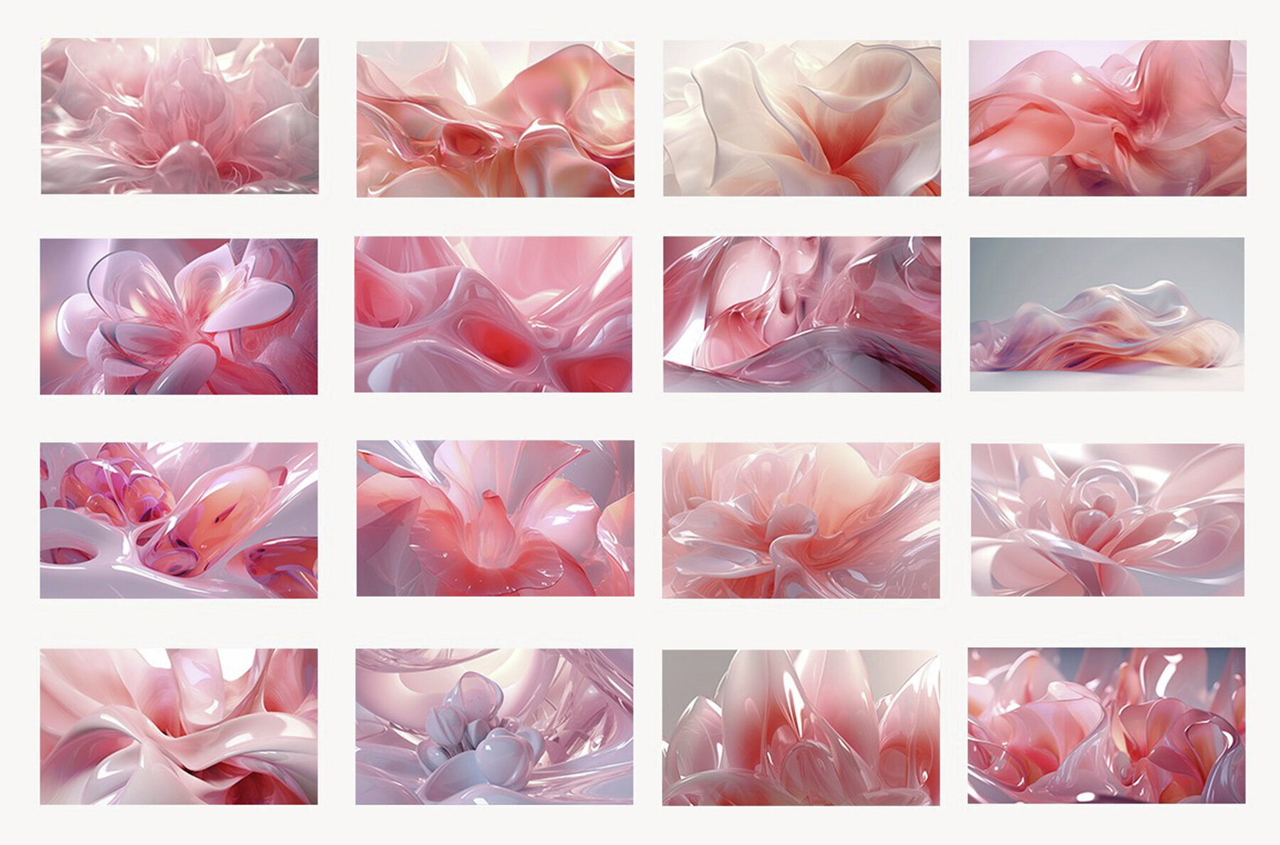 Liquid Glass 3D Backgrounds 3