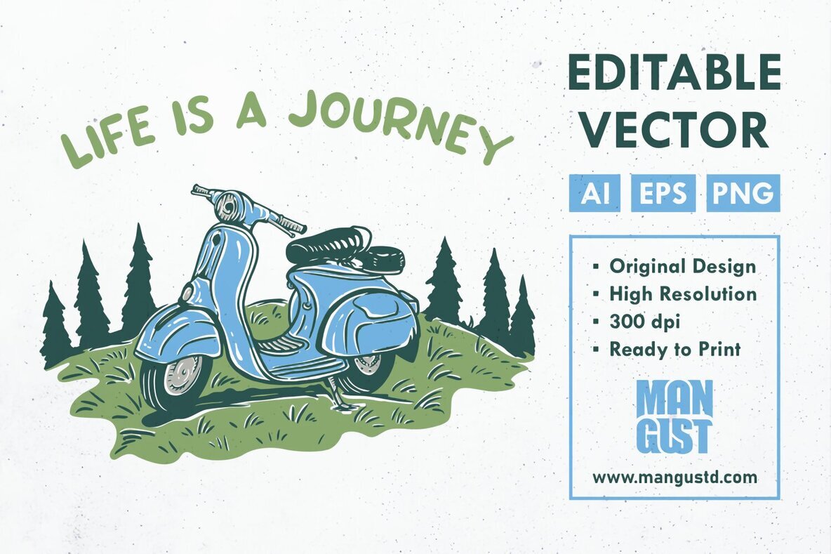 Classic Scooter Life is a Journey 1