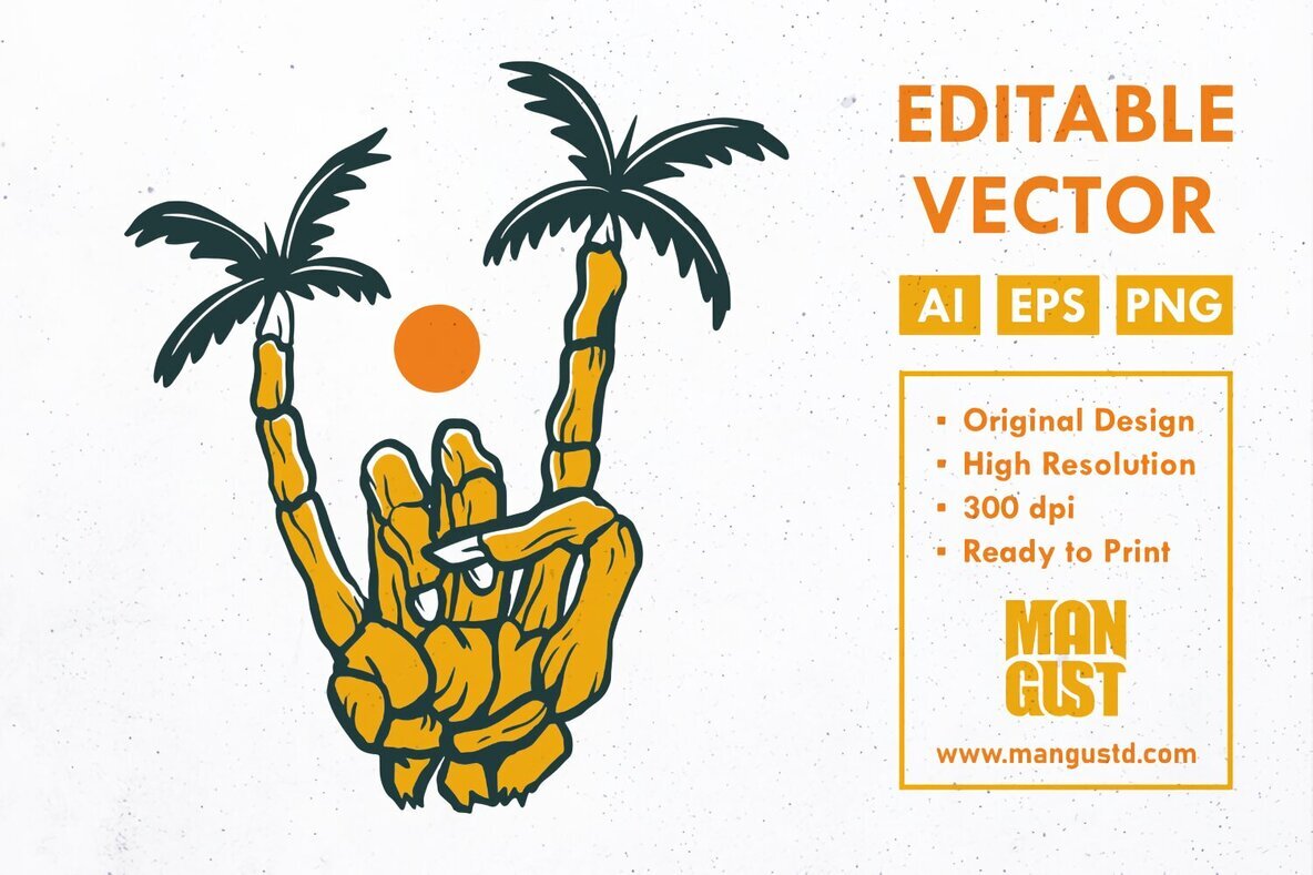 Metal Hand Skeleton Island 1