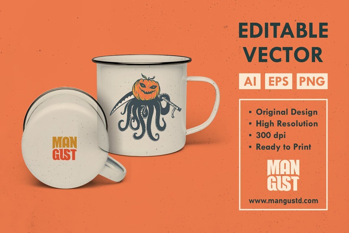 Octopus Pumpkin Reaper Halloween 2