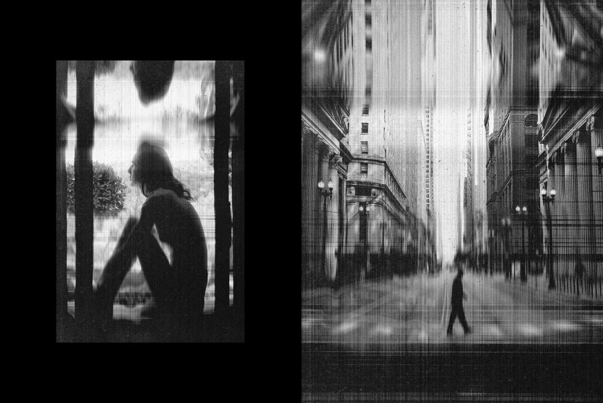 Distorted printer effect 4