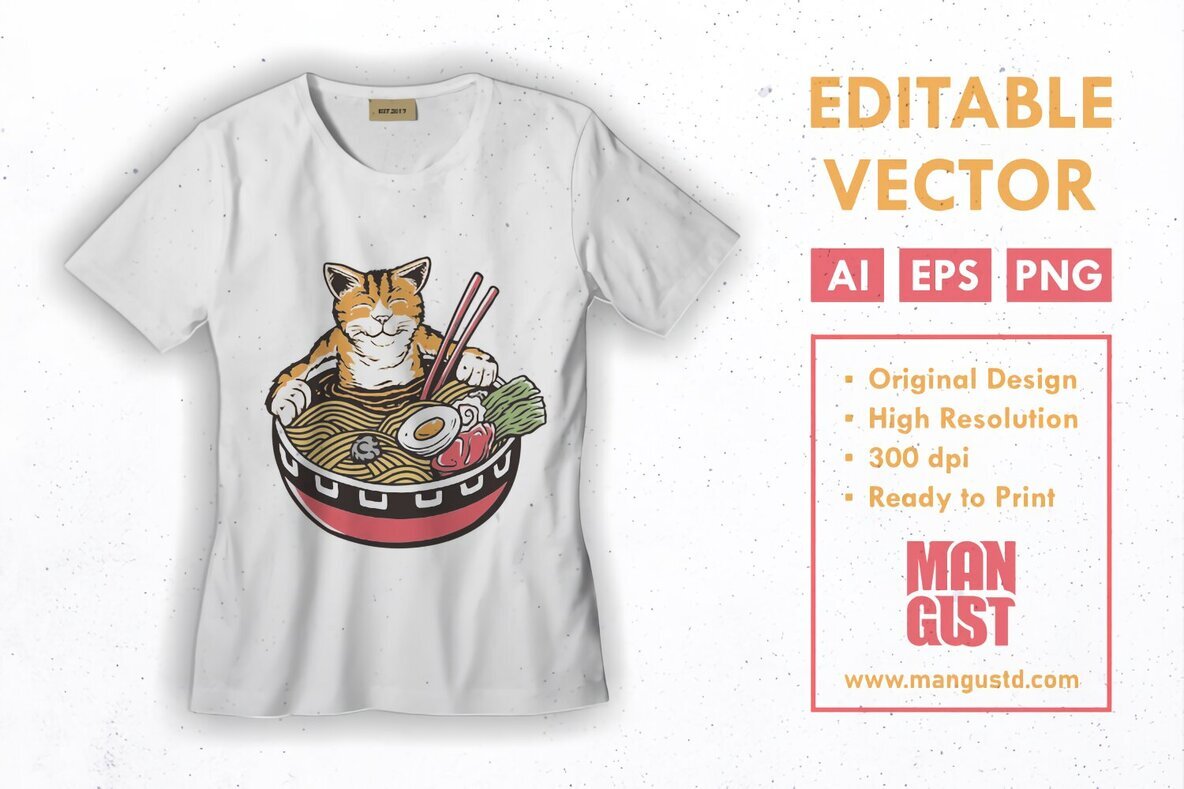 Cat in the Ramen Bowl 3