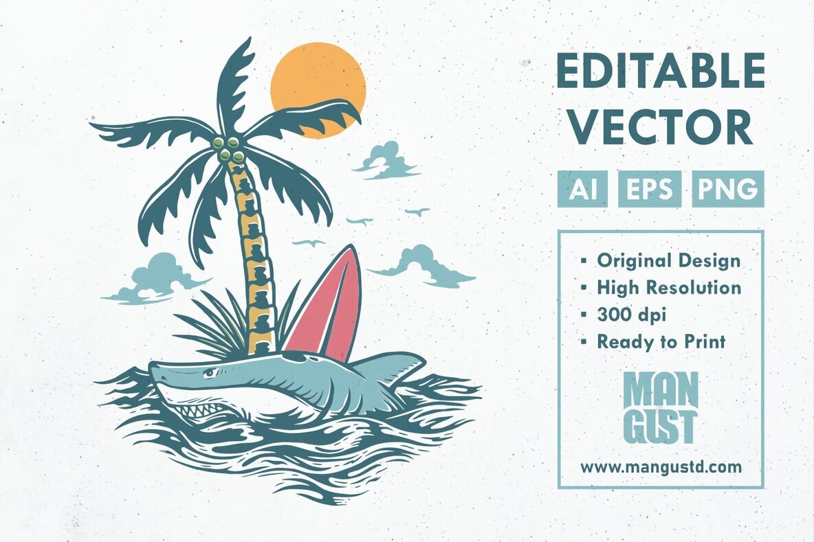 Wild Shark Surfing Island 1