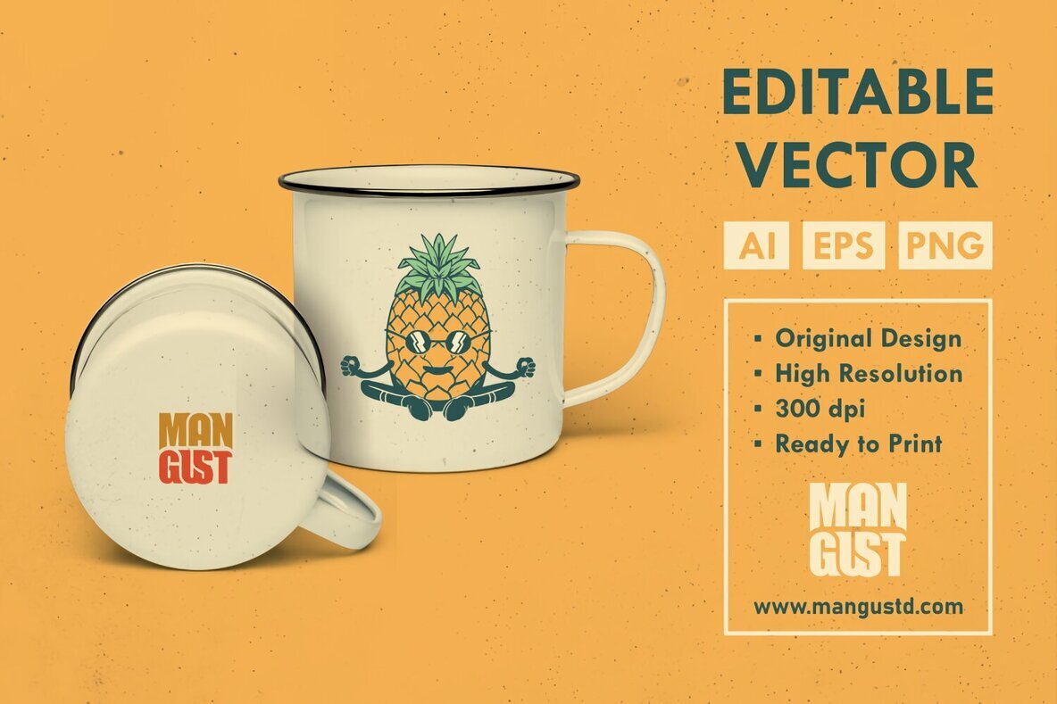 Yoga Meditation Pineapple 2