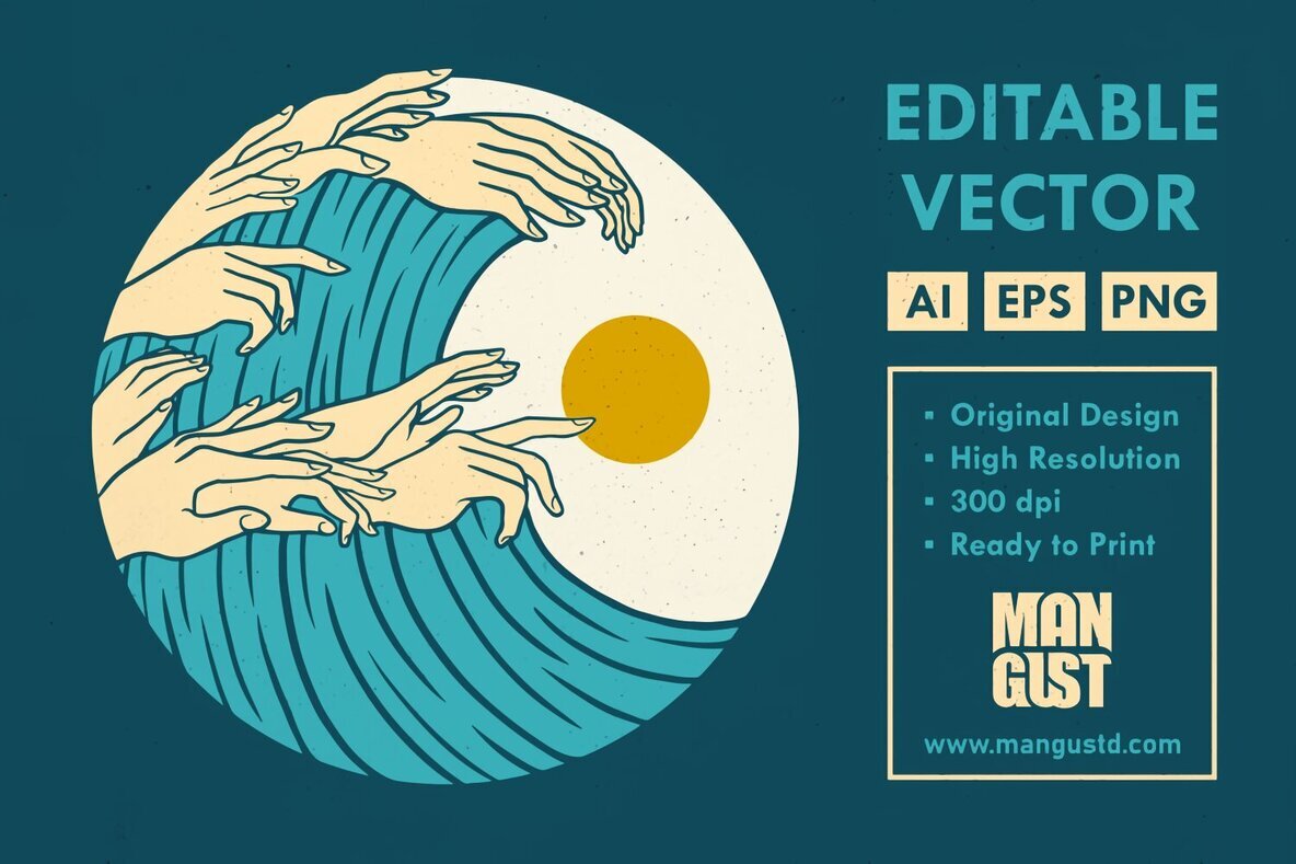 The Great Wave off Hand 1