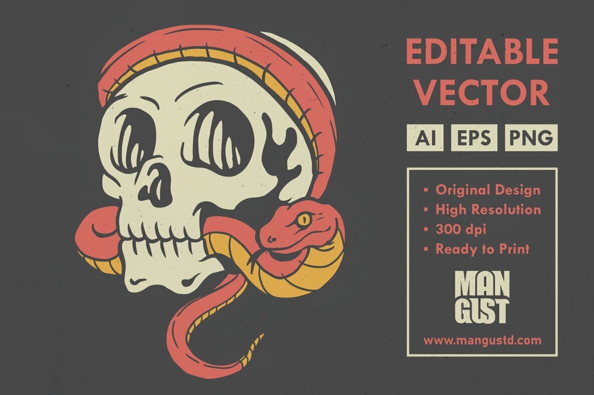 Skull Biting Snake 1