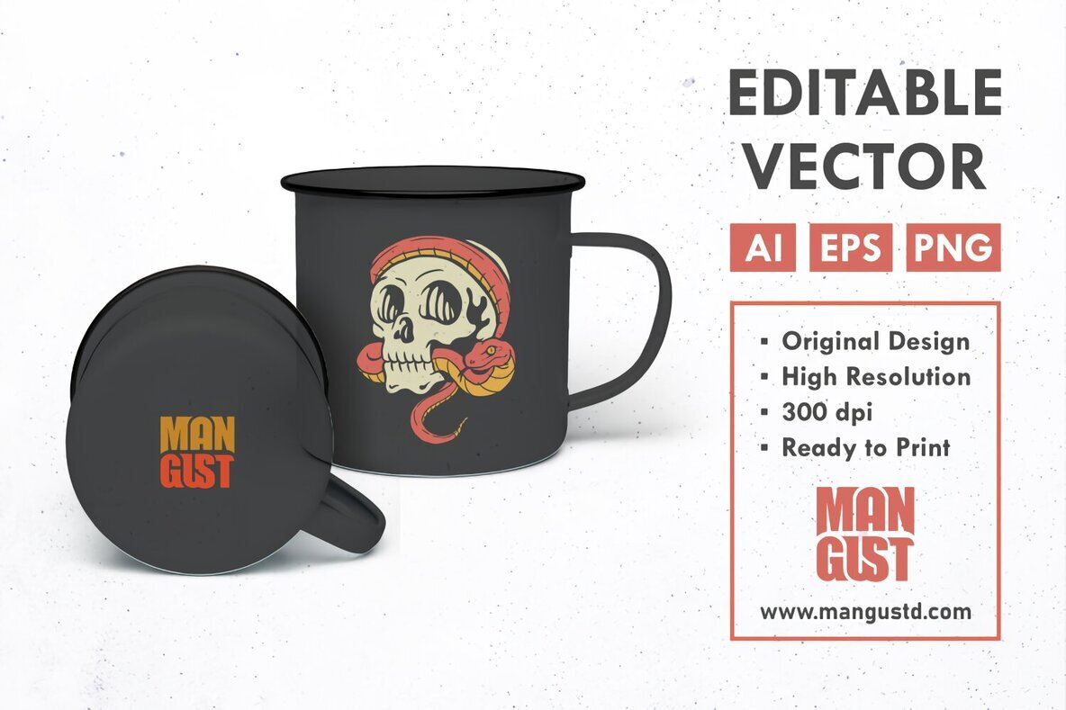 Skull Biting Snake 2