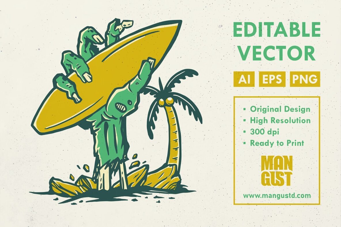 Summer Surfer Zombie 1