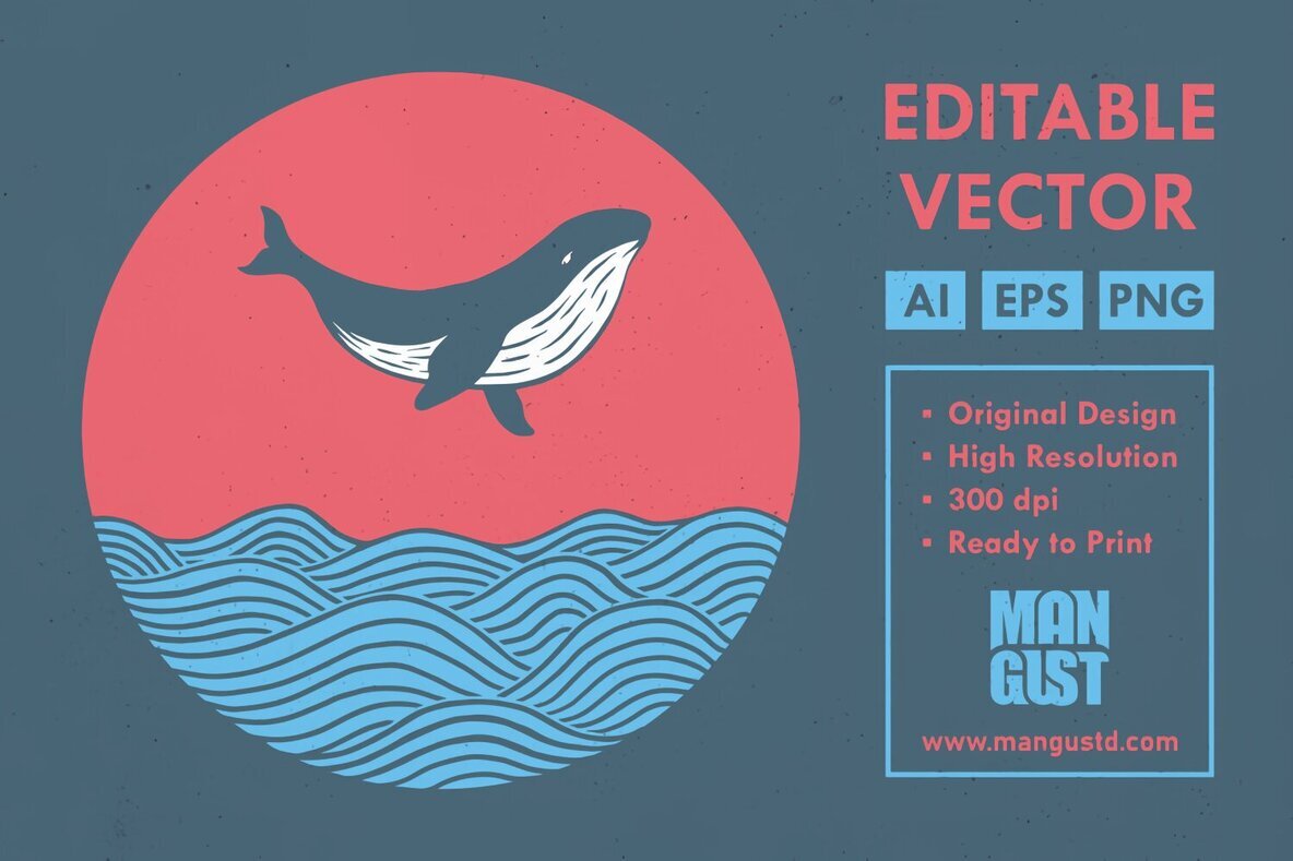 Whale Jumping in The Ocean 1