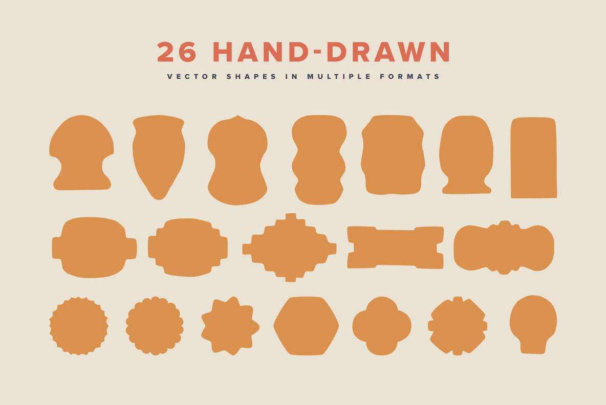Hand Drawn Vector Shapes Pack 6