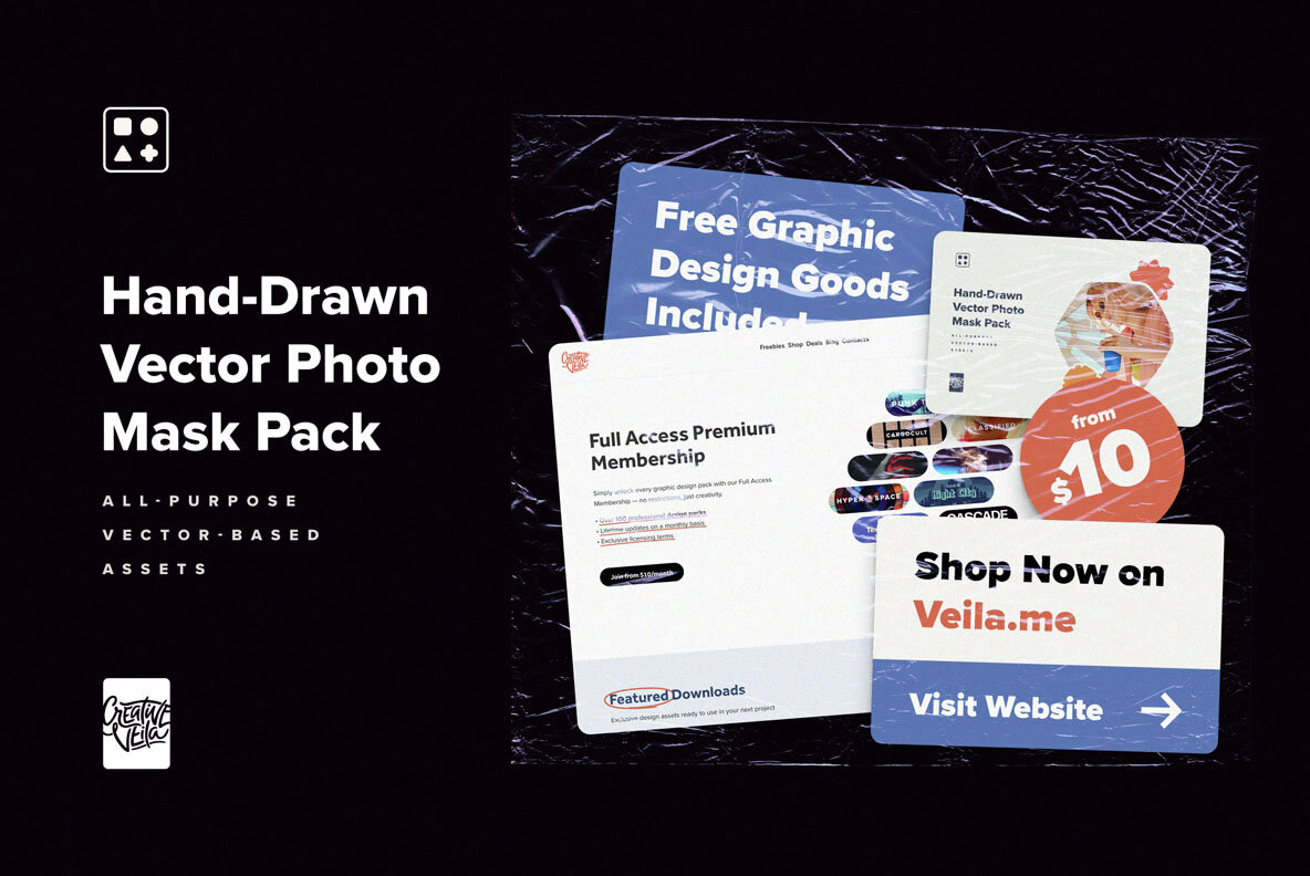 Hand Drawn Vector Shapes Pack 8