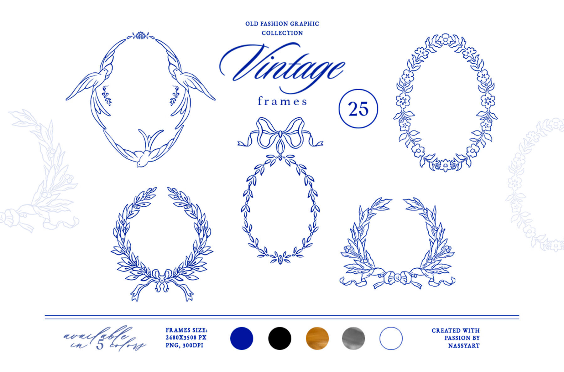 Barbara Vintage Line Art Set 3